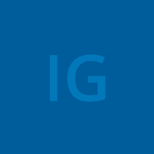 IG initials blue bo