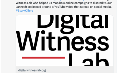 Digital Witness Lab Aids in News Probe of Indian Journalist’s Murder
